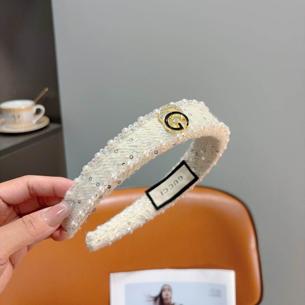 GUCCI Pearl Wide Headband