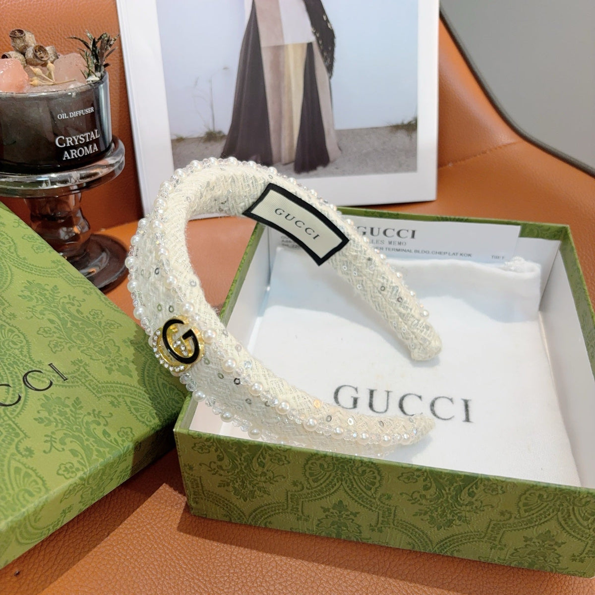 GUCCI Pearl Wide Vintage Headband