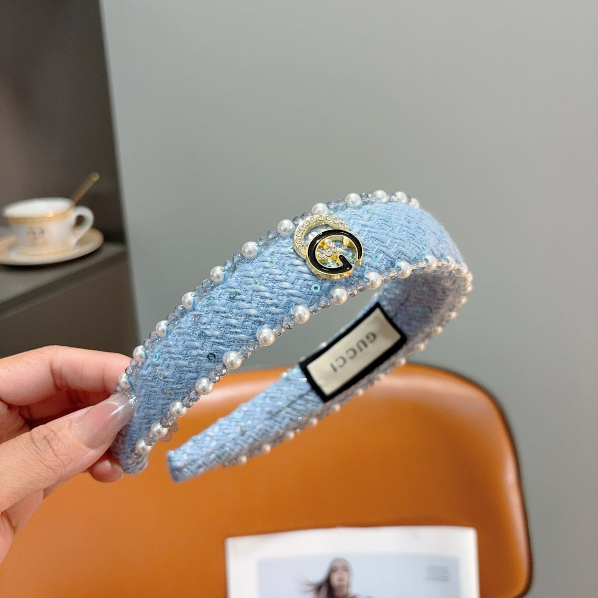 GUCCI Pearl Wide Vintage Headband