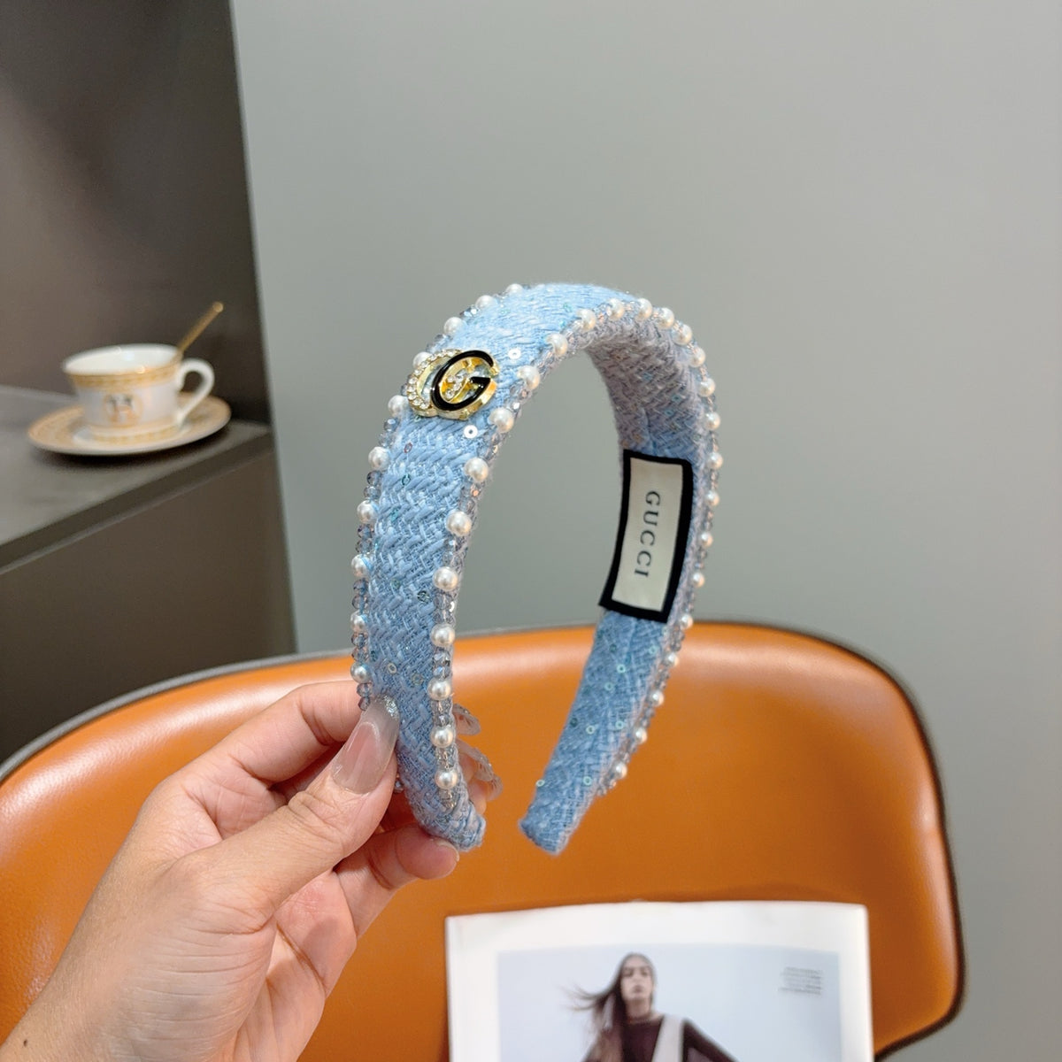 GUCCI Pearl Wide Headband