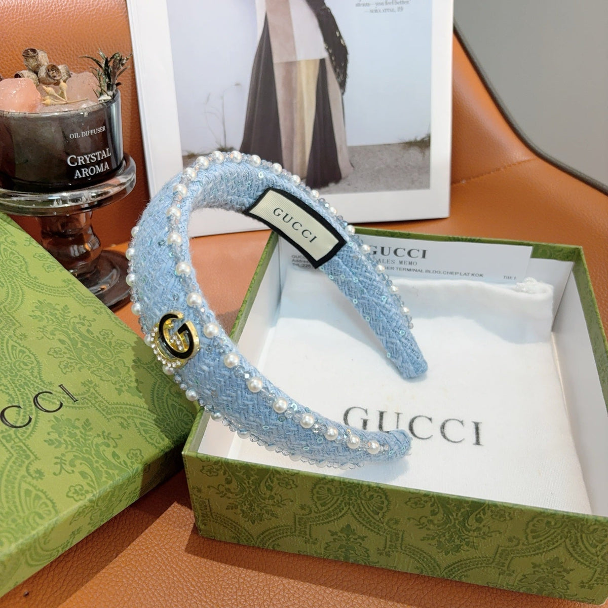 GUCCI Pearl Wide Vintage Headband