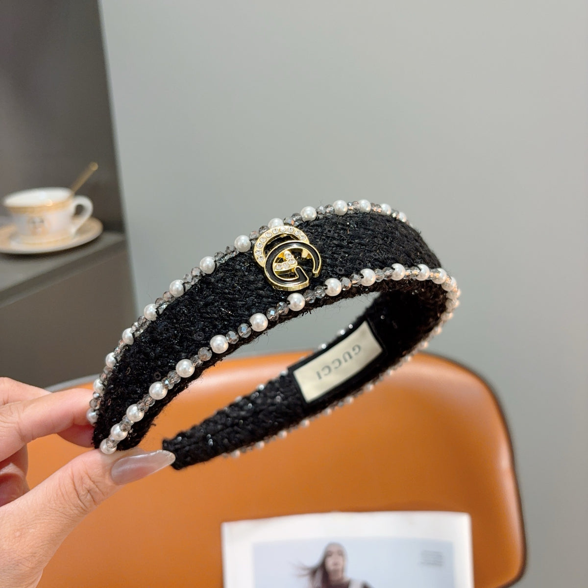 GUCCI Pearl Wide Headband