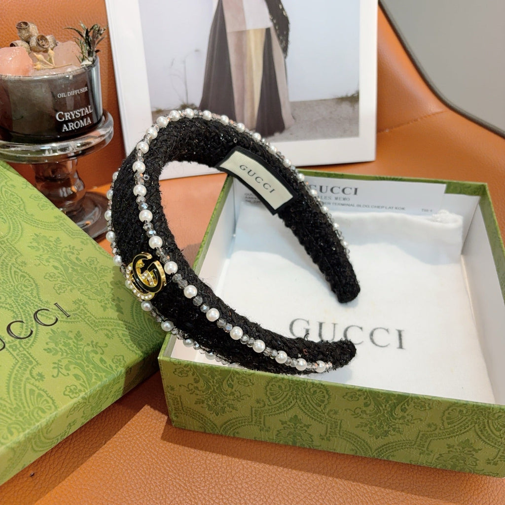 GUCCI Pearl Wide Vintage Headband