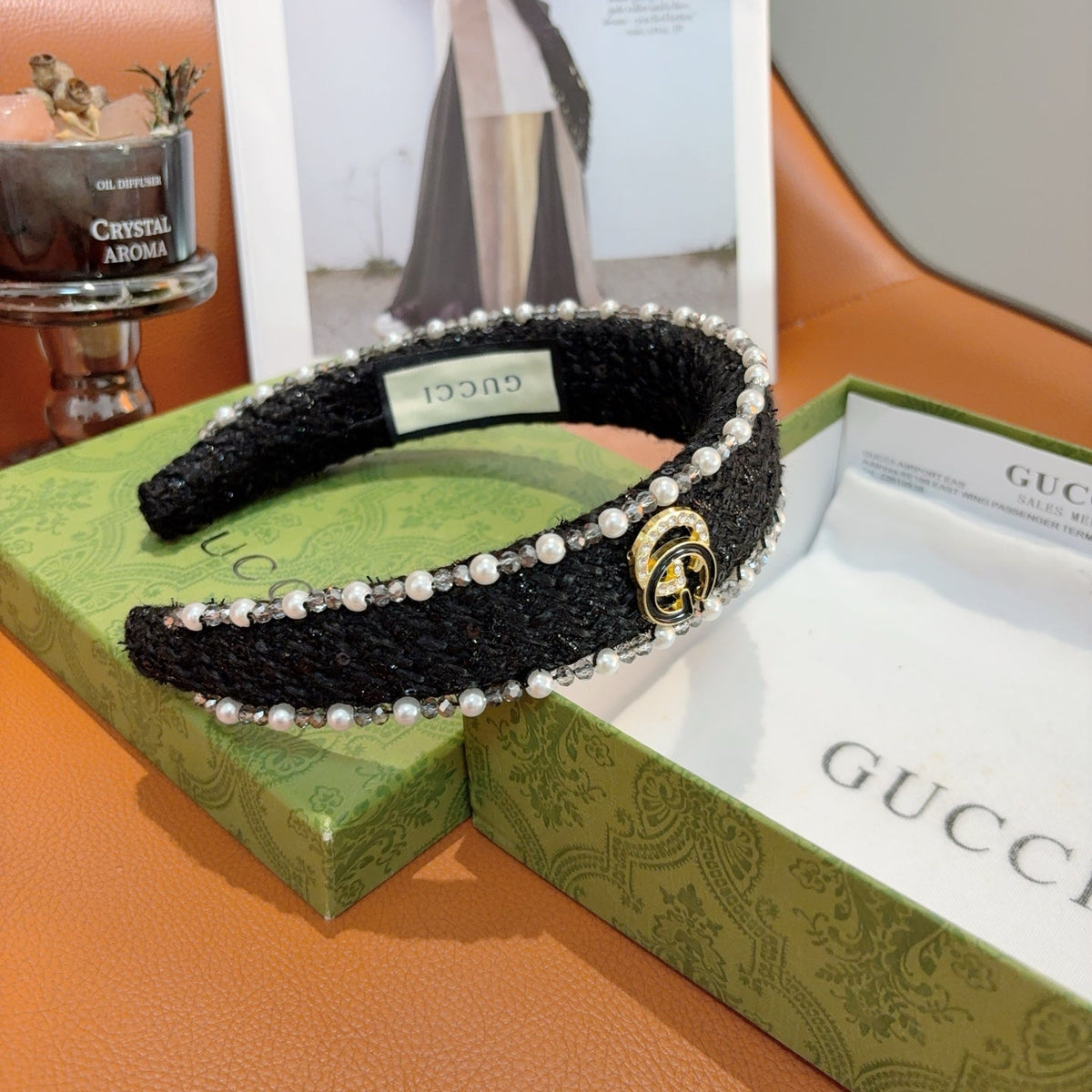GUCCI Pearl Wide Vintage Headband