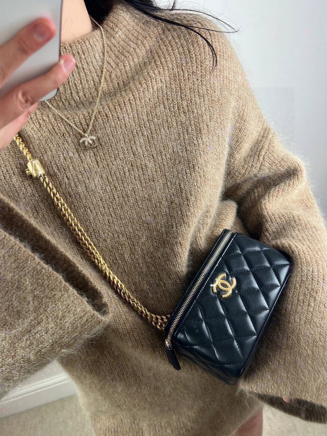 CHANEL Crystal Double-C Necklace