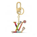 LOUIS VUITTON M02468 Brass Flower Bag Charm Keychain