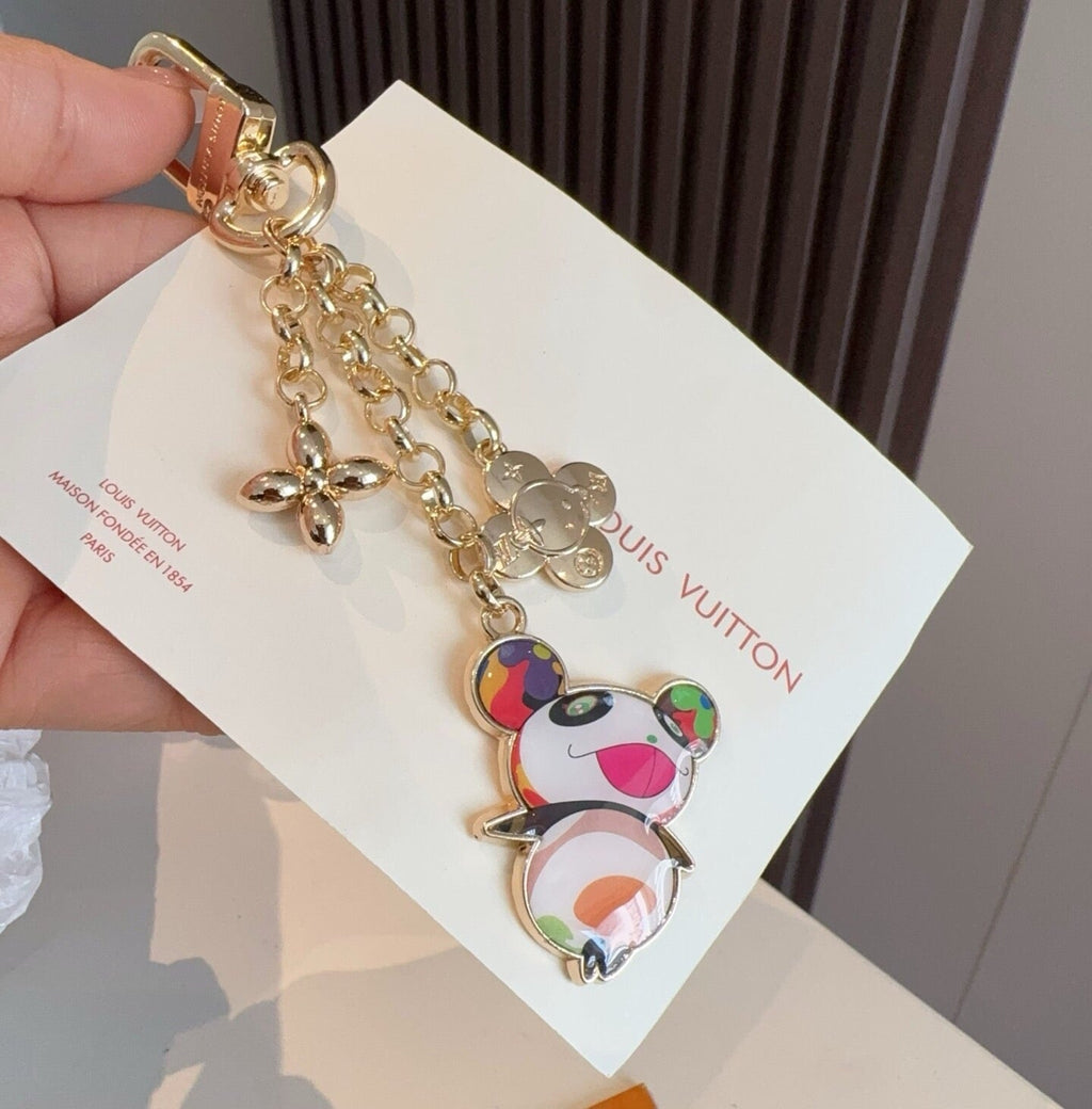 LOUIS VUITTON Brass Panda Bag Charm Keychain