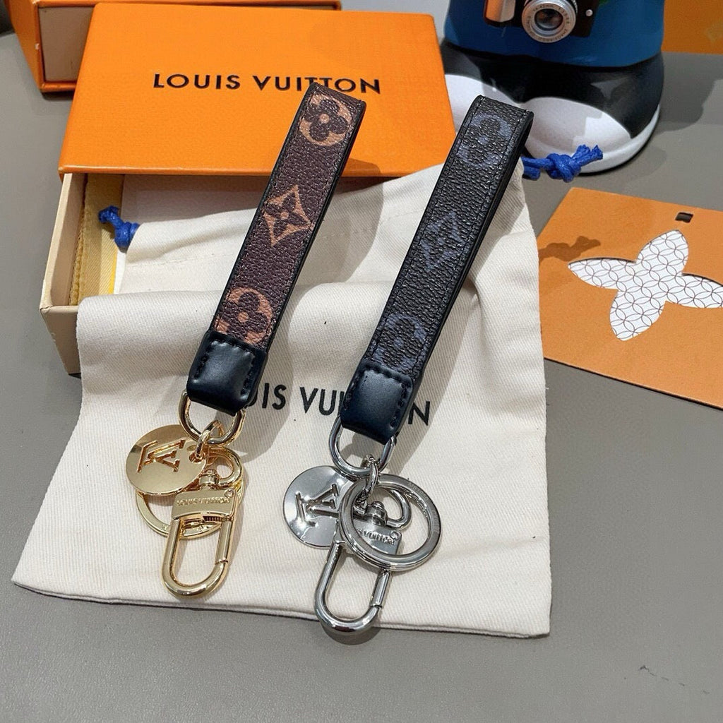 LOUIS VUITTON Canvas Metal Bag Charm Keychain