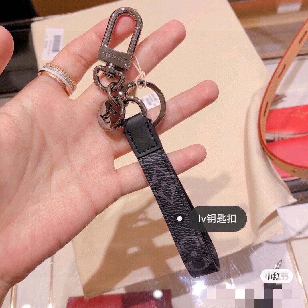 LOUIS VUITTON Canvas Metal Bag Charm Keychain