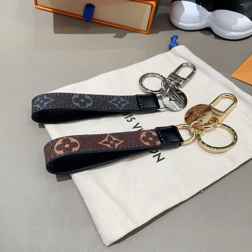 LOUIS VUITTON Canvas Metal Bag Charm Keychain
