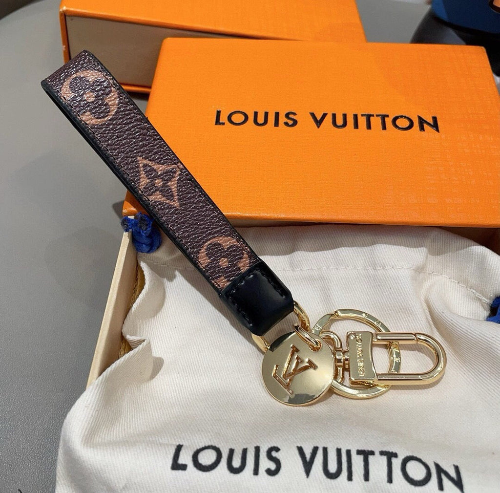 LOUIS VUITTON Canvas Metal Bag Charm Keychain