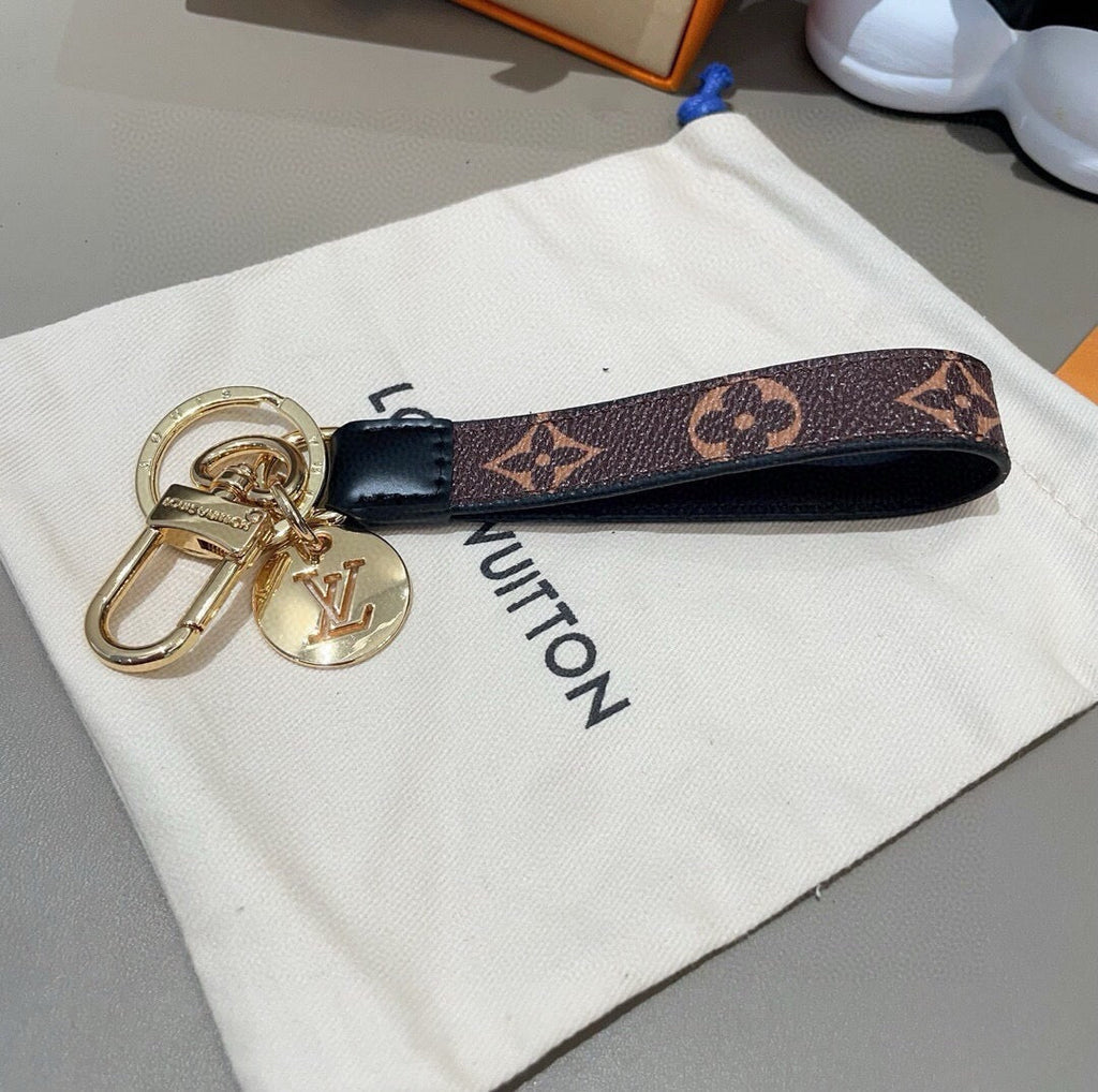 LOUIS VUITTON Canvas Metal Bag Charm Keychain