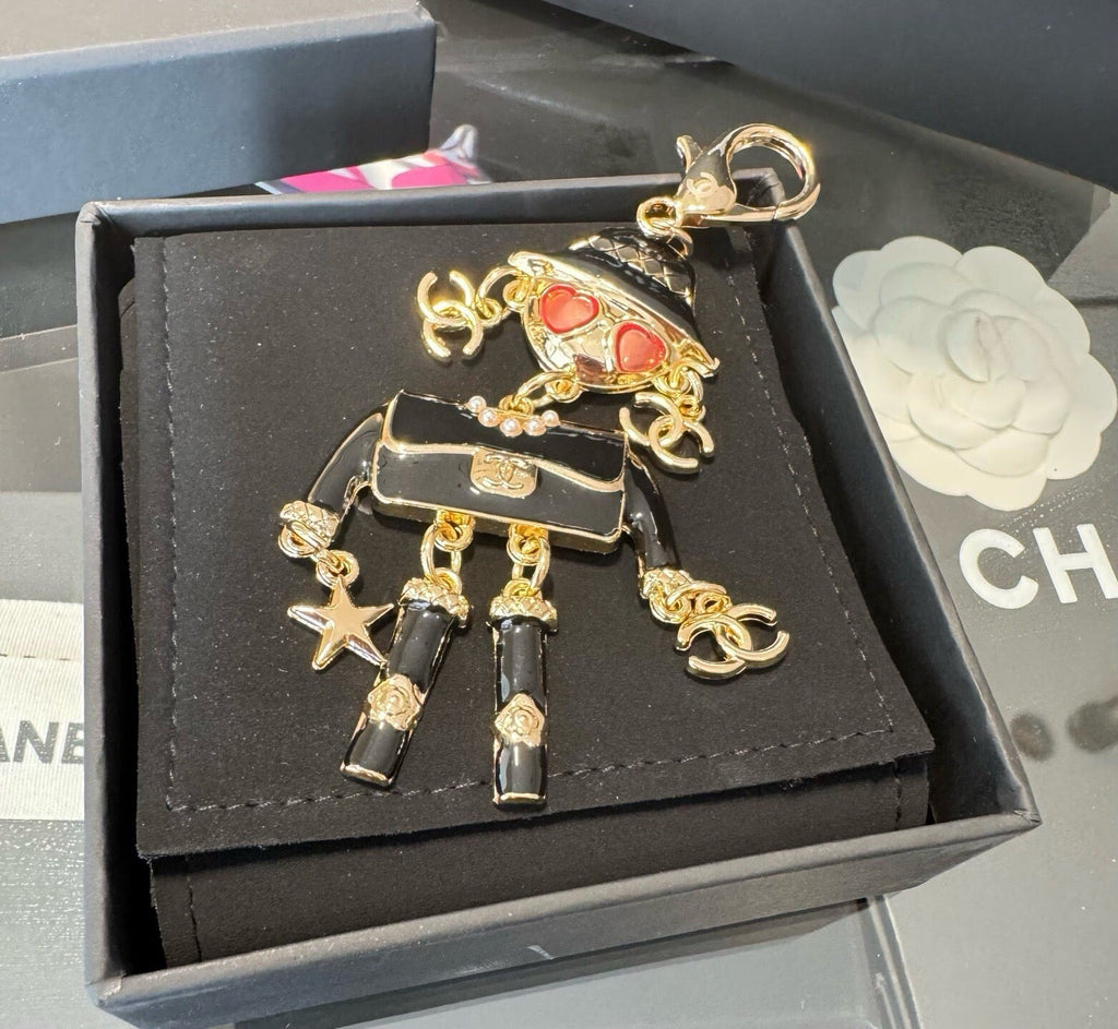 CHANEL Metal Bag Charm Keychain