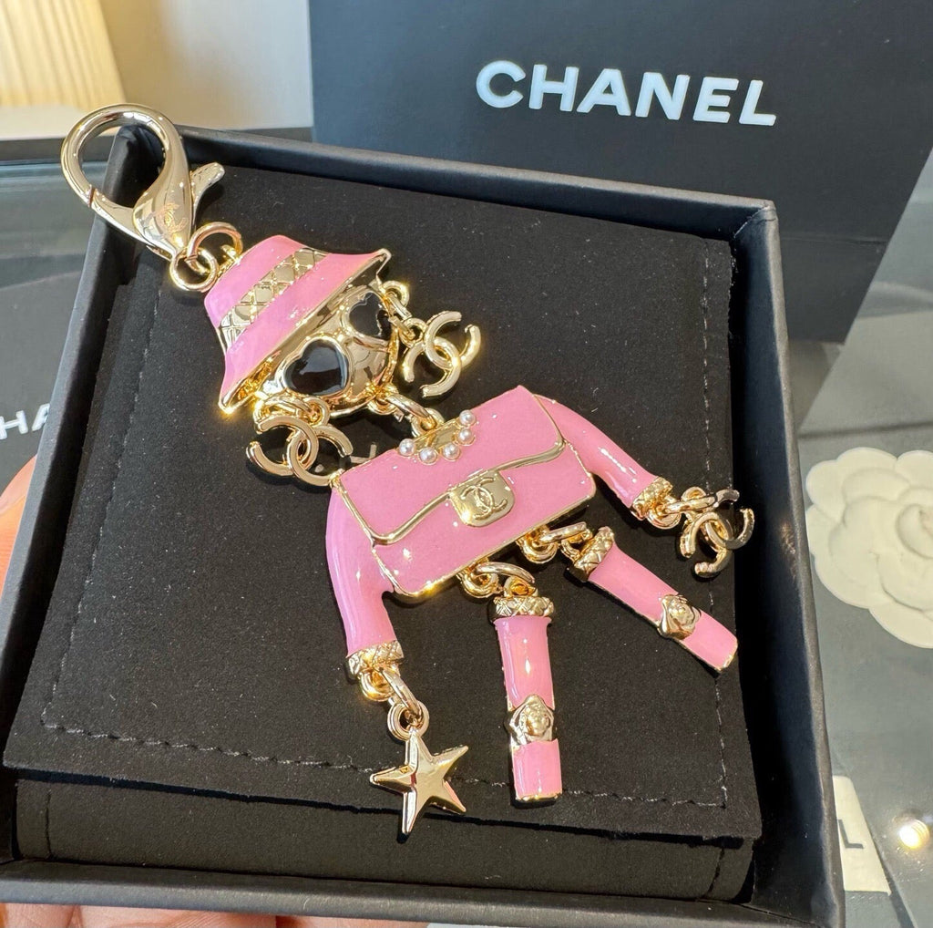 CHANEL Metal Bag Charm Keychain