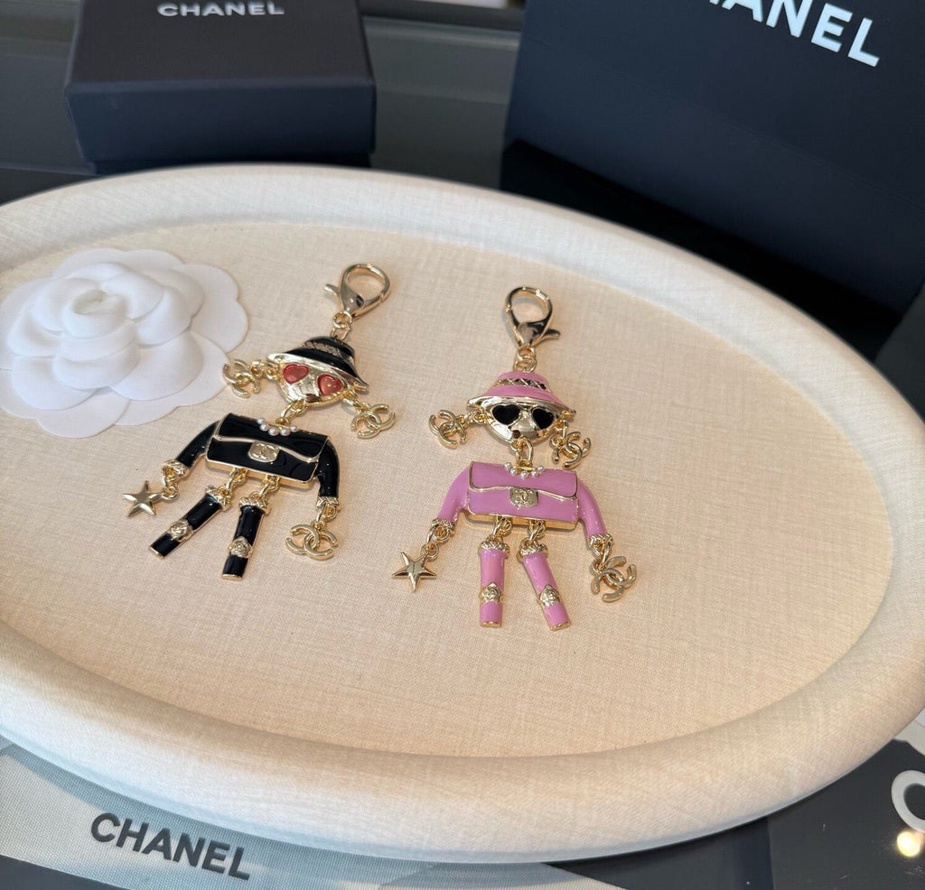CHANEL Metal Bag Charm Keychain