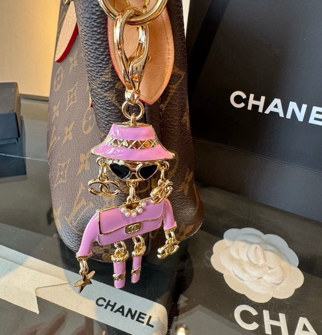 CHANEL Metal Bag Charm Keychain