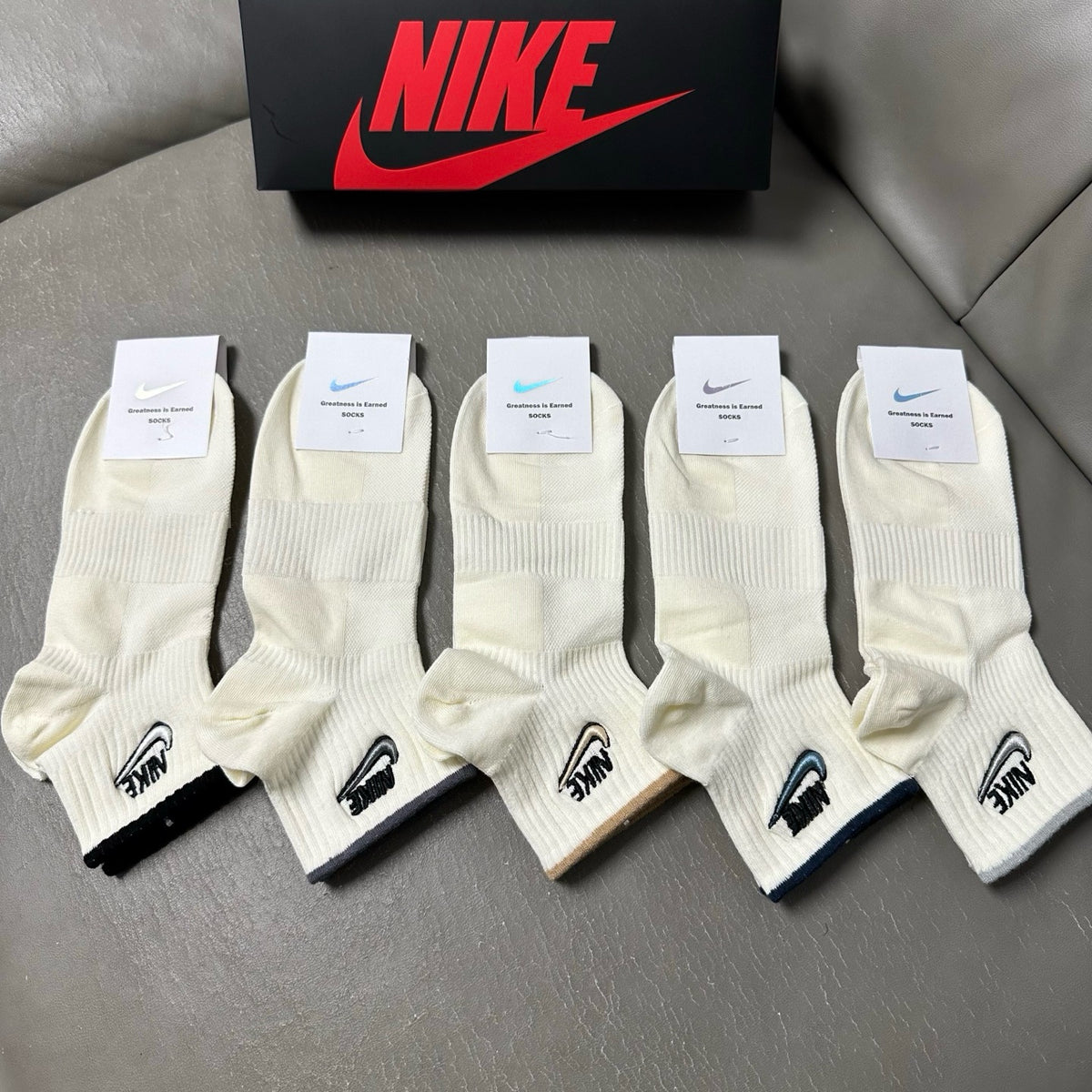 Nike Cotton Crew Socks – 5-Pair Set #002