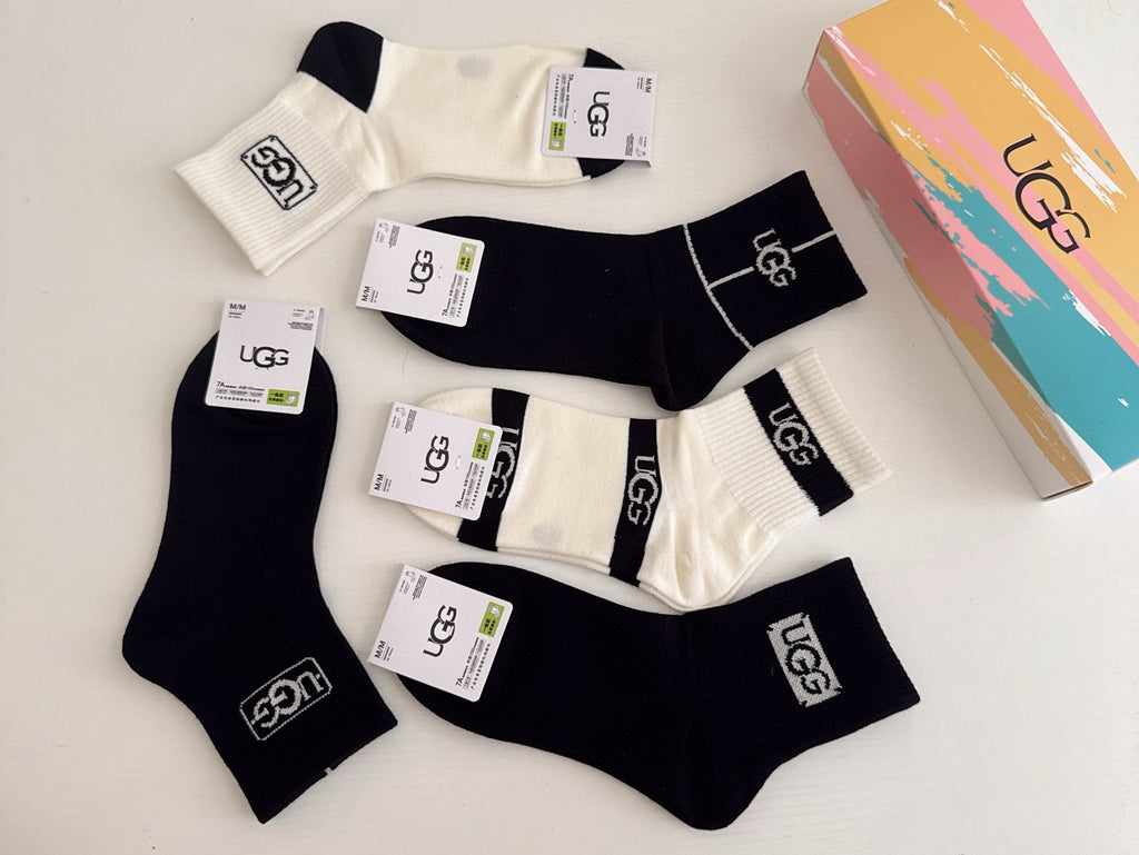 SOLEMN Cotton Crew Socks – 5-Pair Set #001