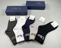 Dior Cotton Ankle Socks – 5-Pair Set #003