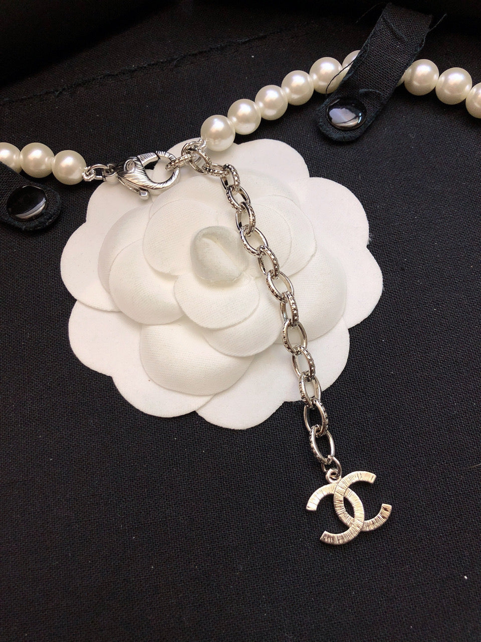 CHANEL Crystal Long Necklace