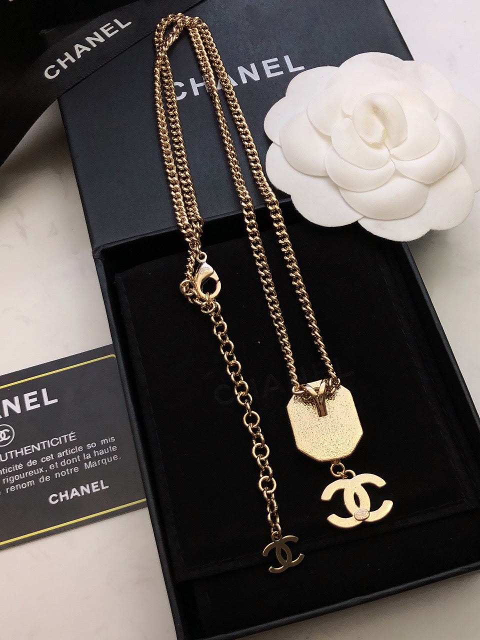 CHANEL Double-C Choker Necklace
