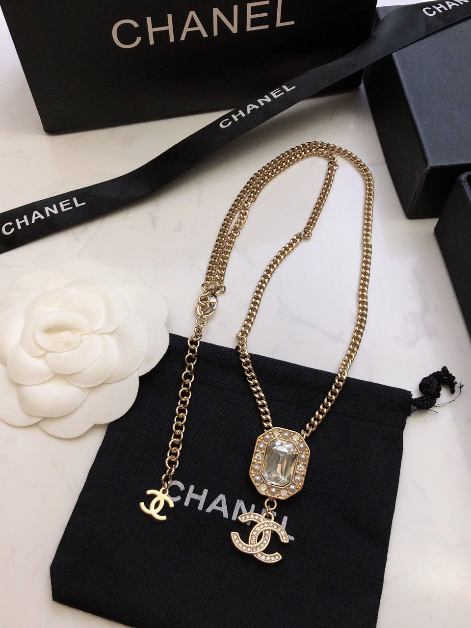 CHANEL Double-C Choker Necklace