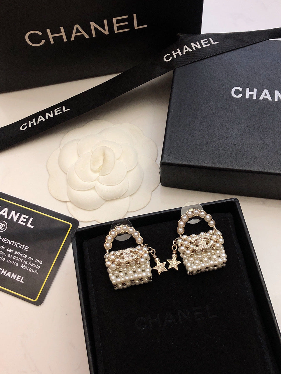 CHANEL P105 Pearl Earrings