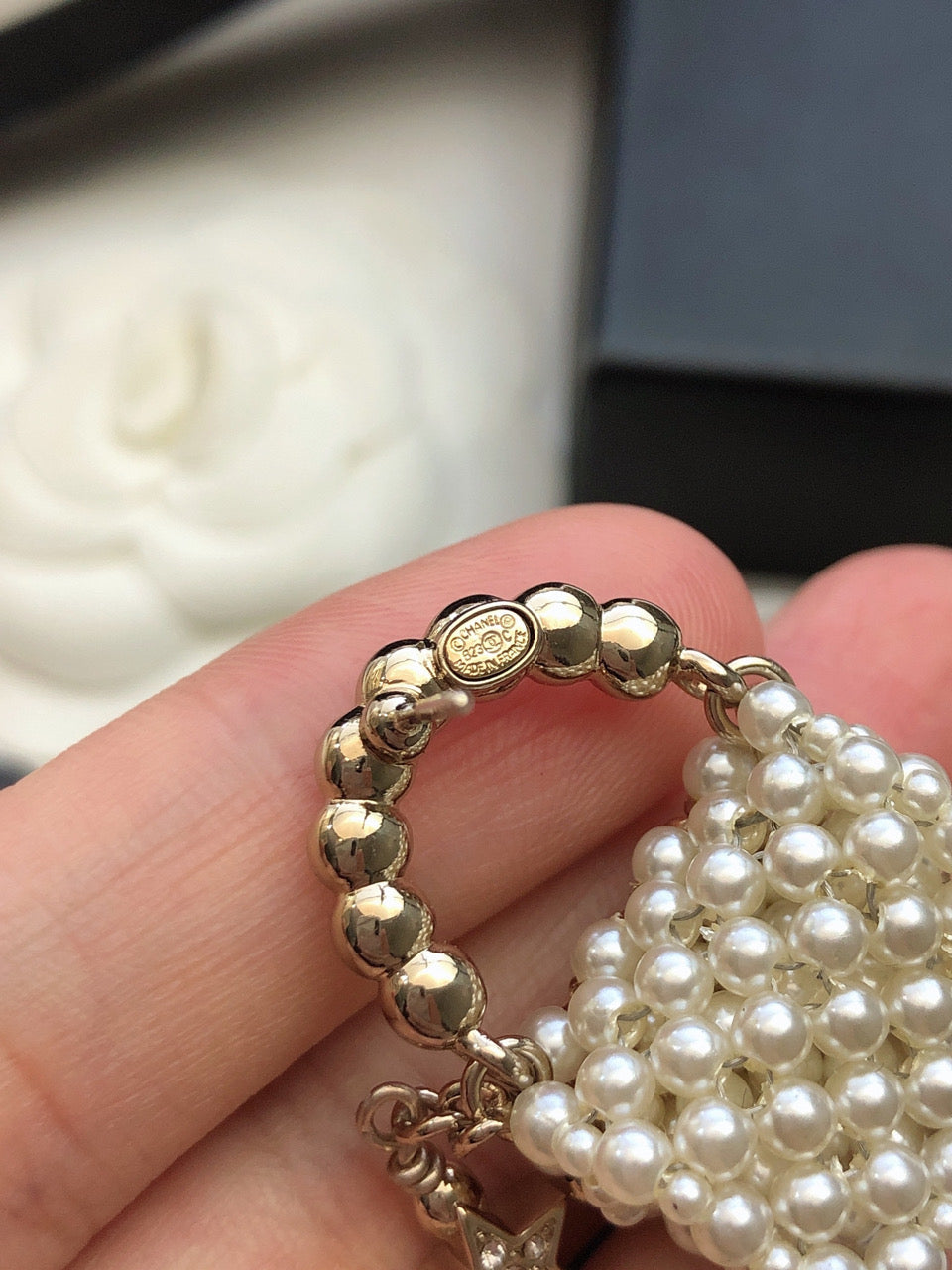 CHANEL P105 Pearl Earrings
