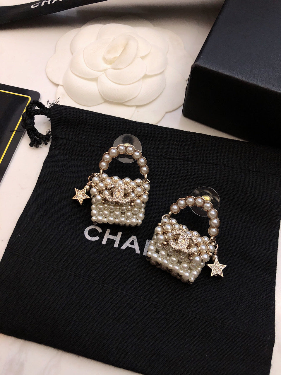 CHANEL P105 Pearl Earrings