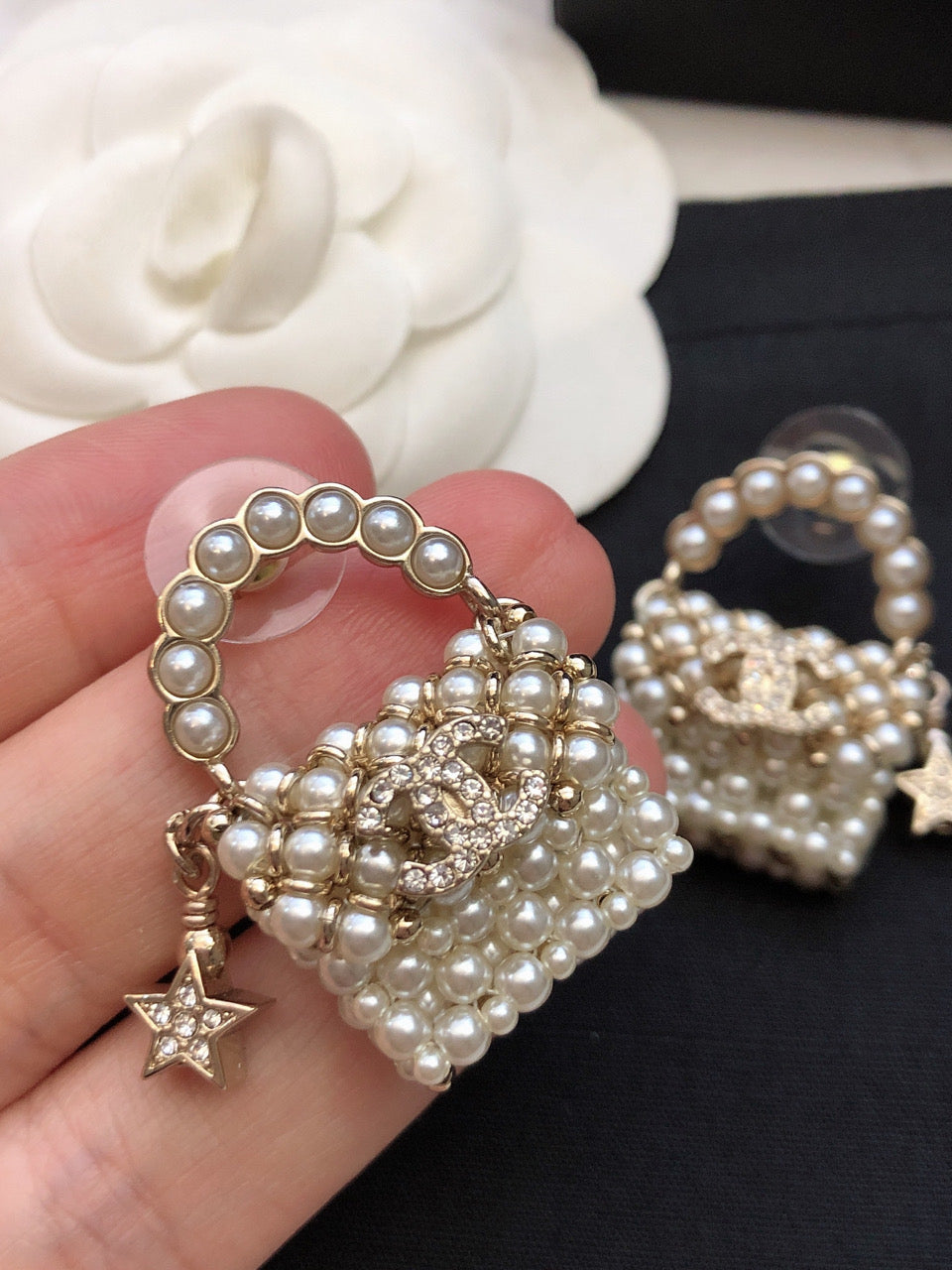 CHANEL P105 Pearl Earrings