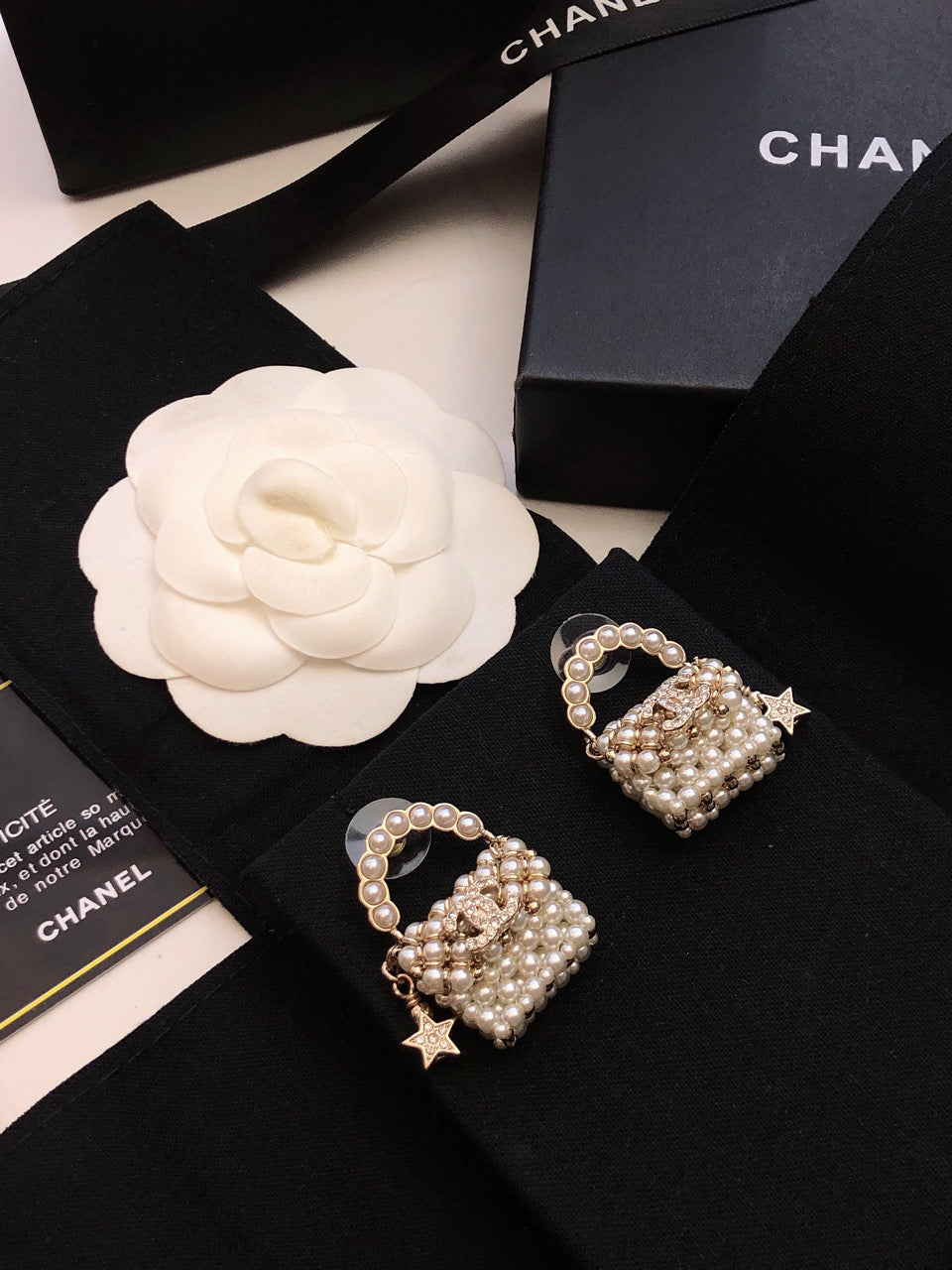 CHANEL P105 Pearl Earrings