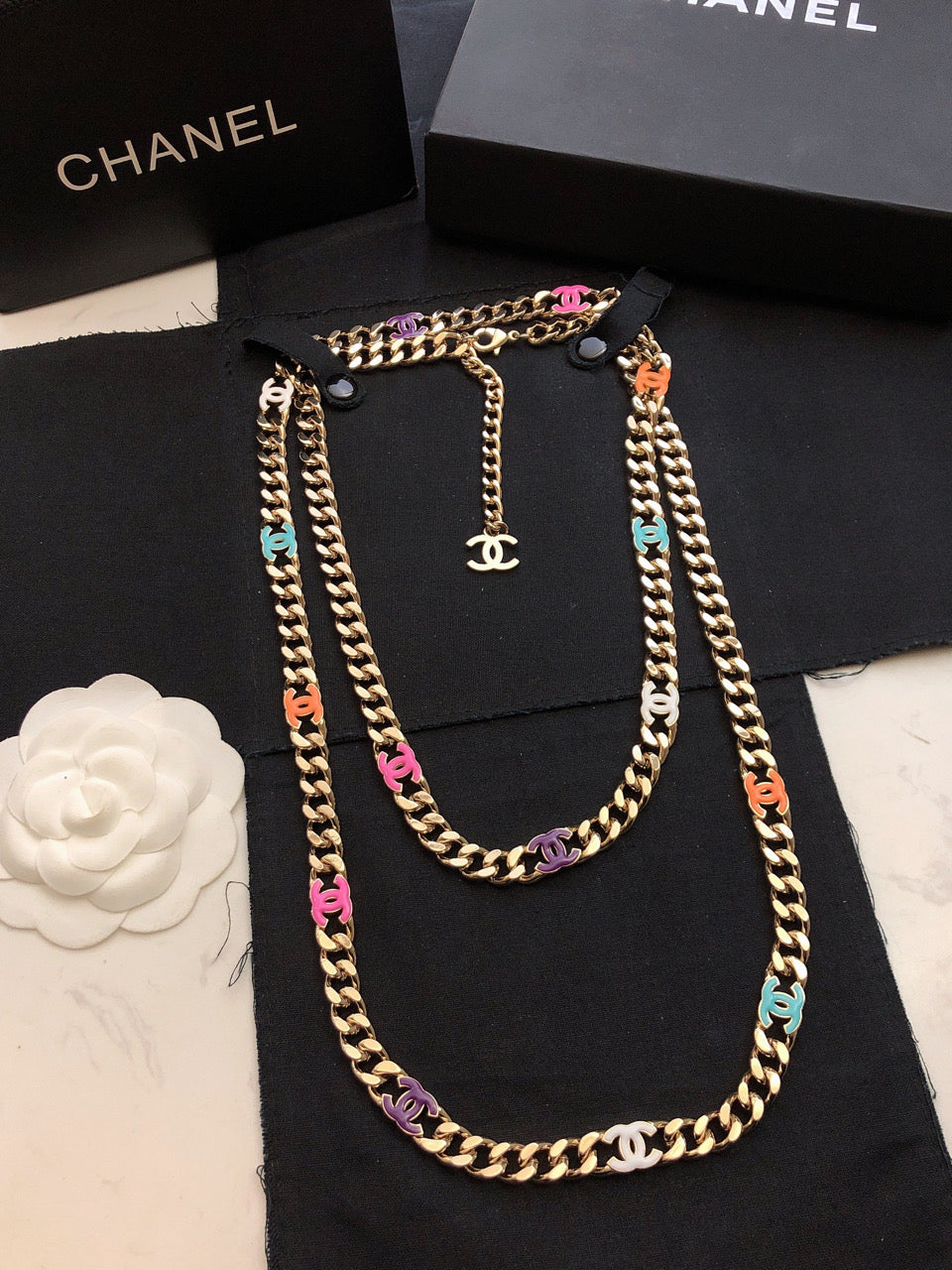 CHANEL Enamel Earrings