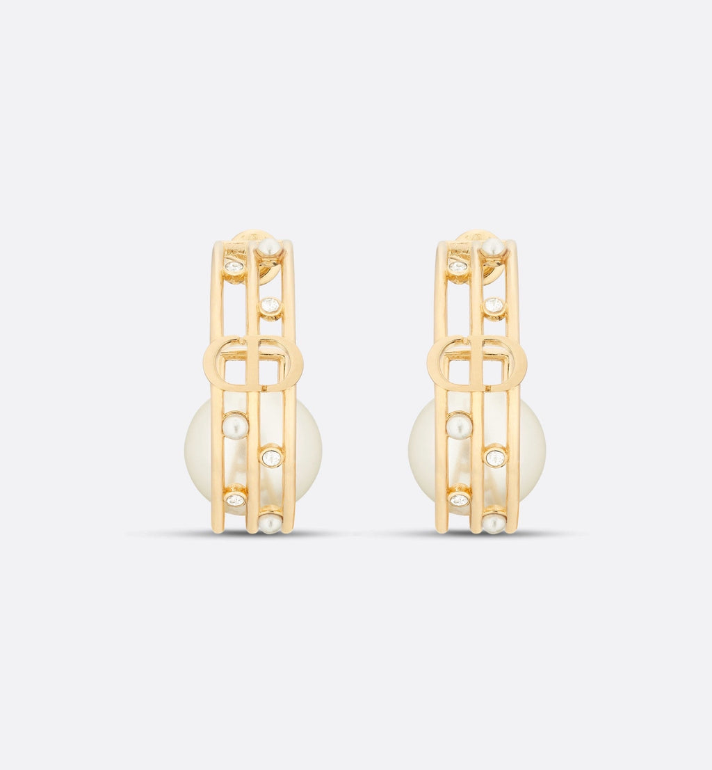 DIOR Pearl Crystal Earrings