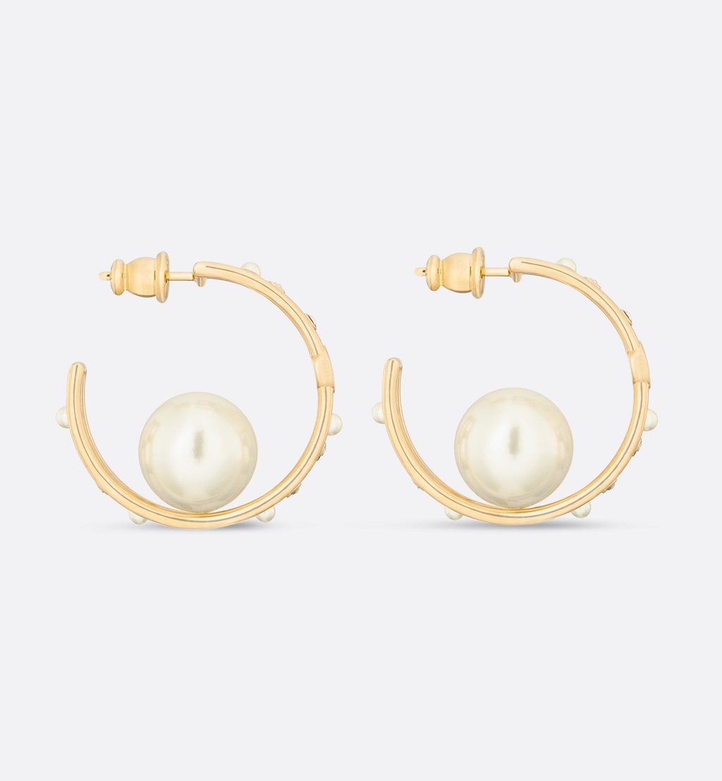 DIOR Pearl Crystal Earrings