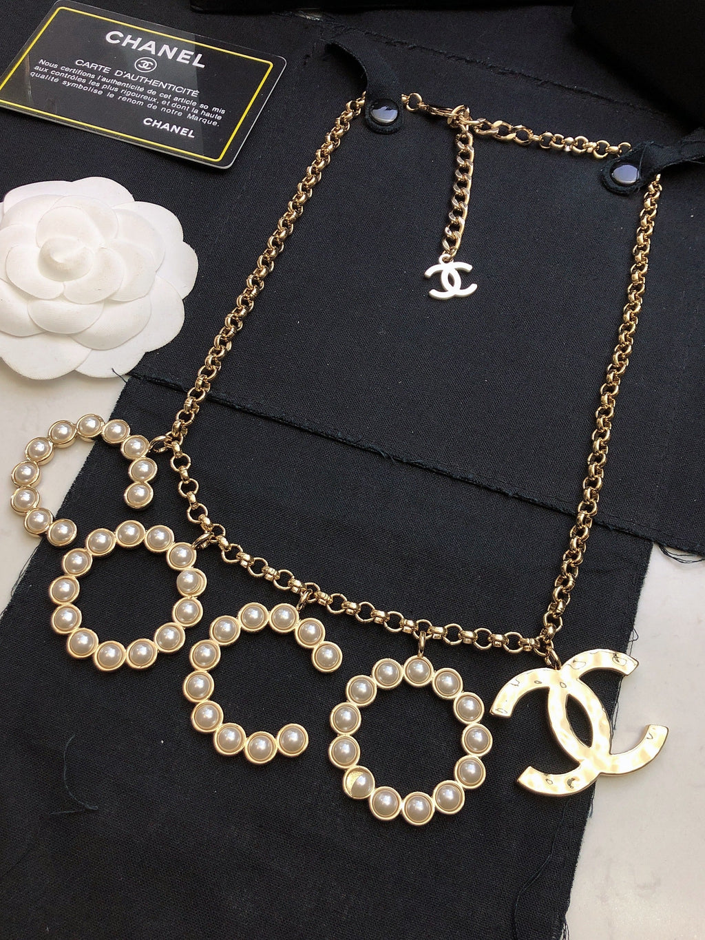 CHANEL Crystal Double-C Necklace