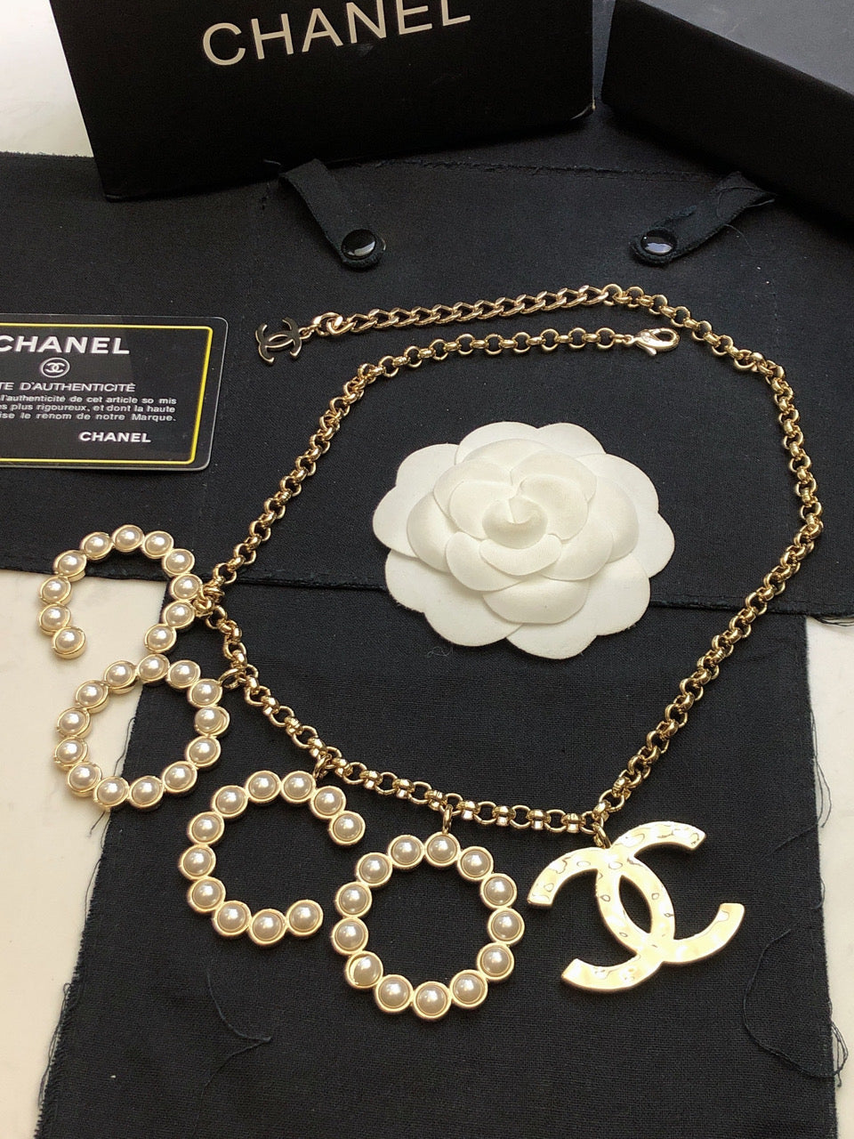 CHANEL Crystal Double-C Necklace
