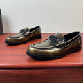 Valentino Distressed Finish Loafers | Burnished Slip-On Style