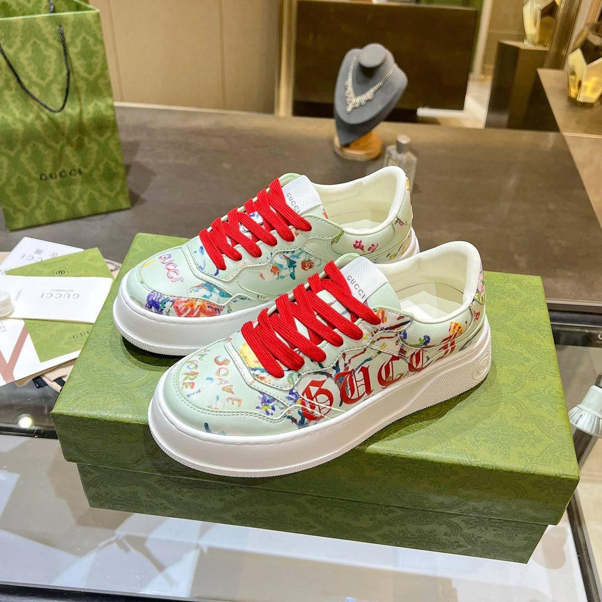 Gucci Ace Low-Top Sneakers | Web Stripe