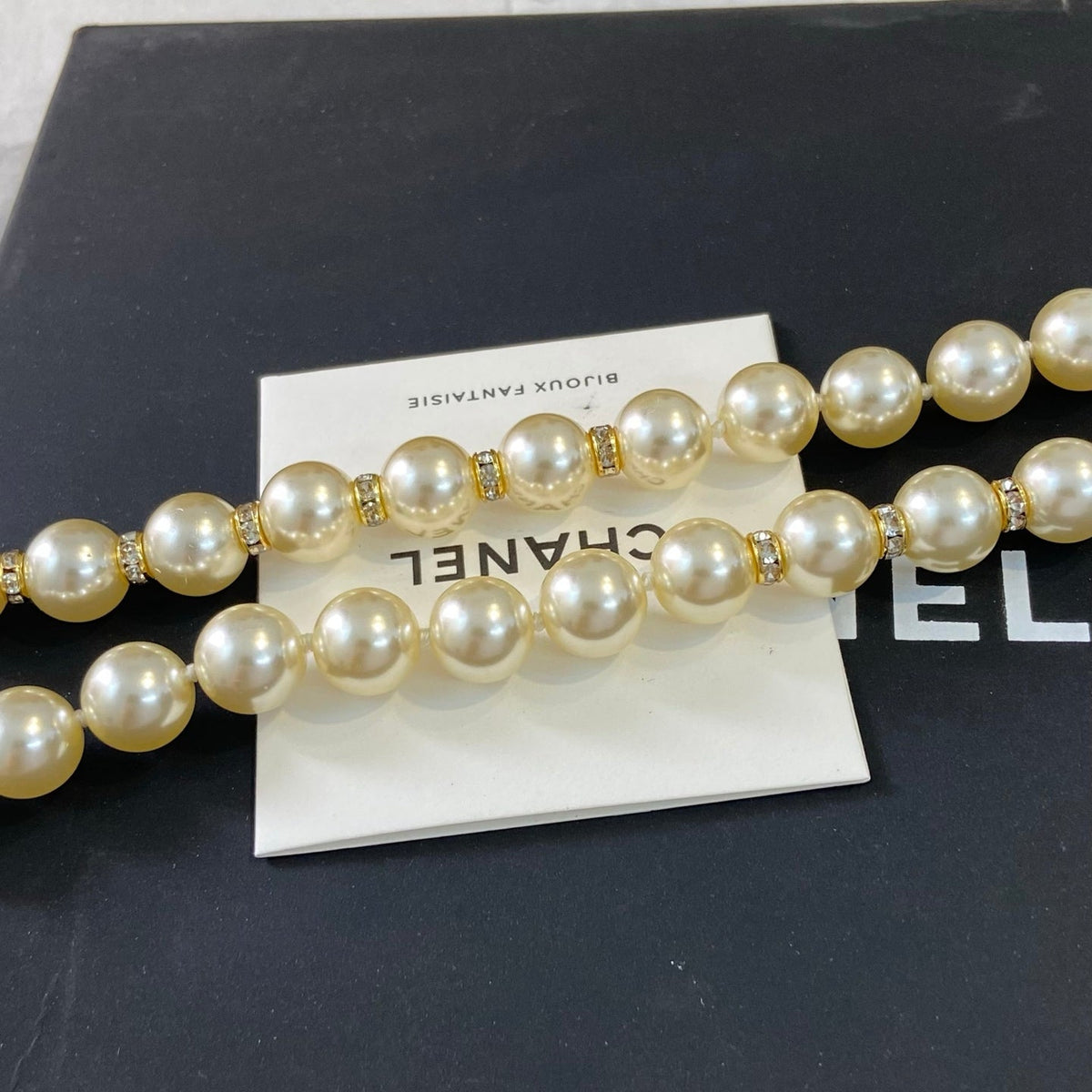 CHANEL CC Long Pearl Necklace | Statement Jewelry