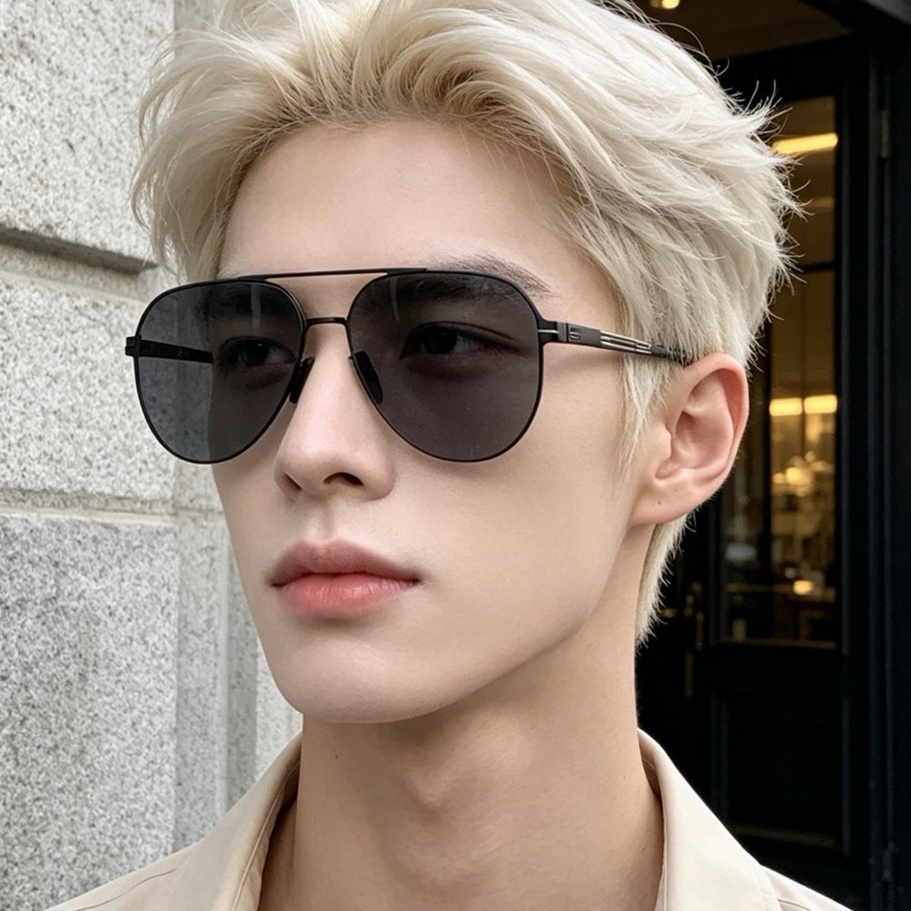LOUIS VUITTON Black Aviator Sunglasses