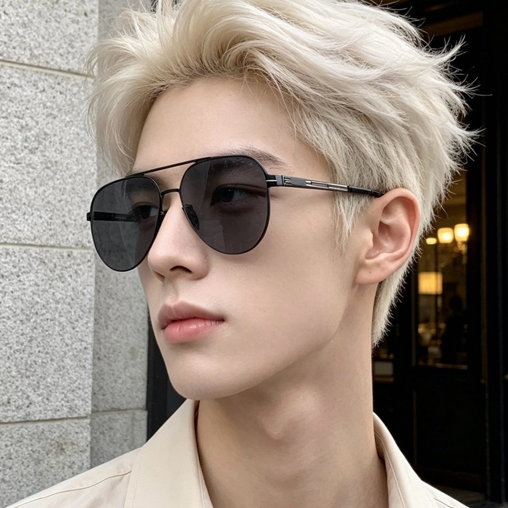 LOUIS VUITTON Black Aviator Sunglasses
